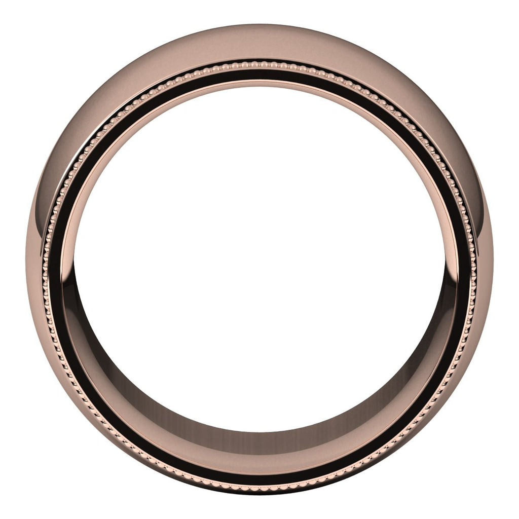 Milgrain Comfort-Fit Half Round Band