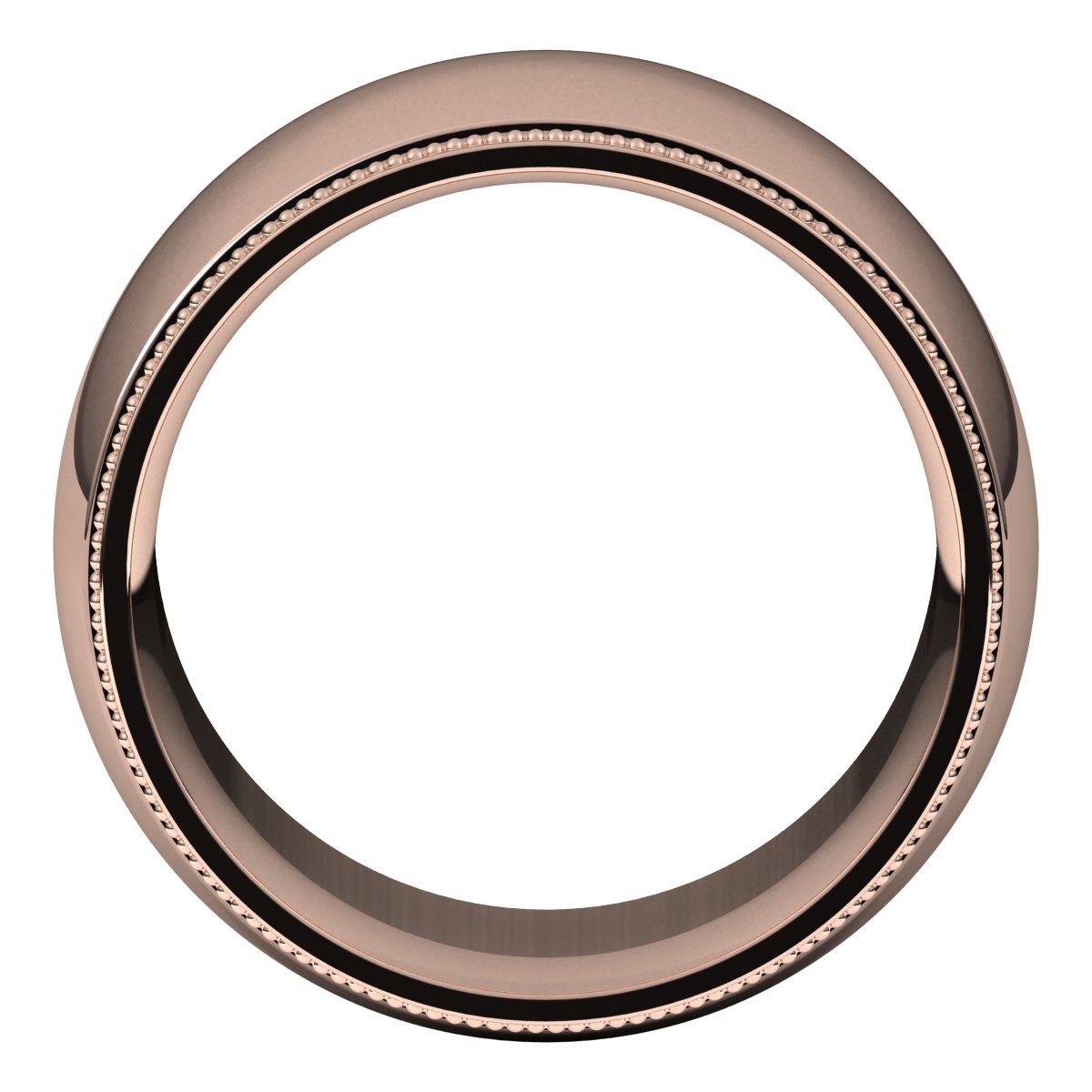 Milgrain Comfort-Fit Half Round Band