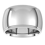 Milgrain Comfort-Fit Half Round Band