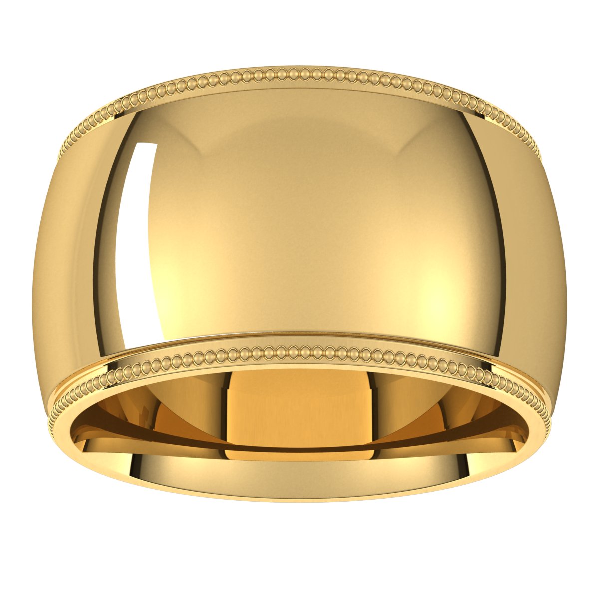 Milgrain Comfort-Fit Half Round Band