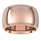 Milgrain Comfort-Fit Half Round Band