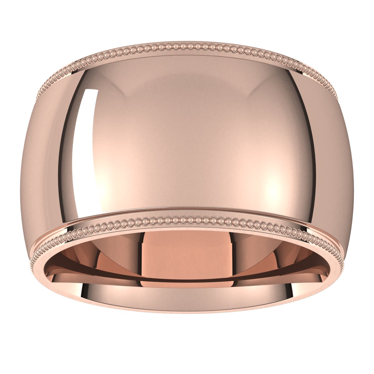 Milgrain Comfort-Fit Half Round Band