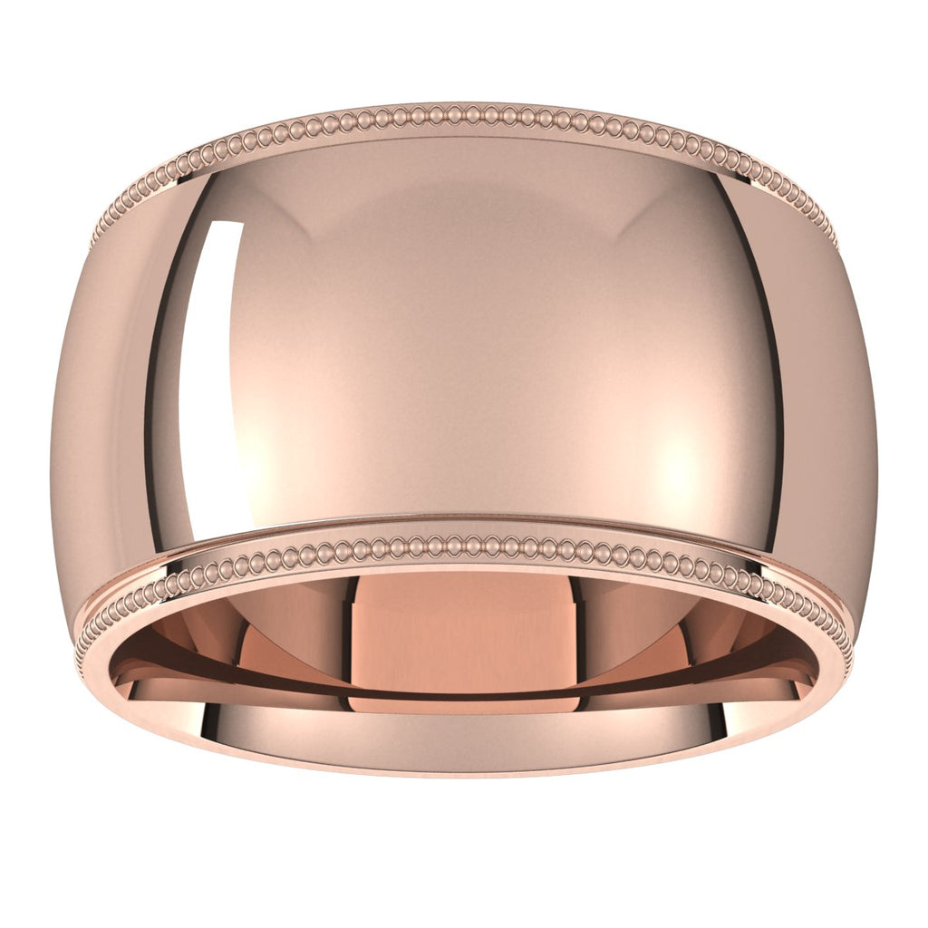Milgrain Comfort-Fit Half Round Band
