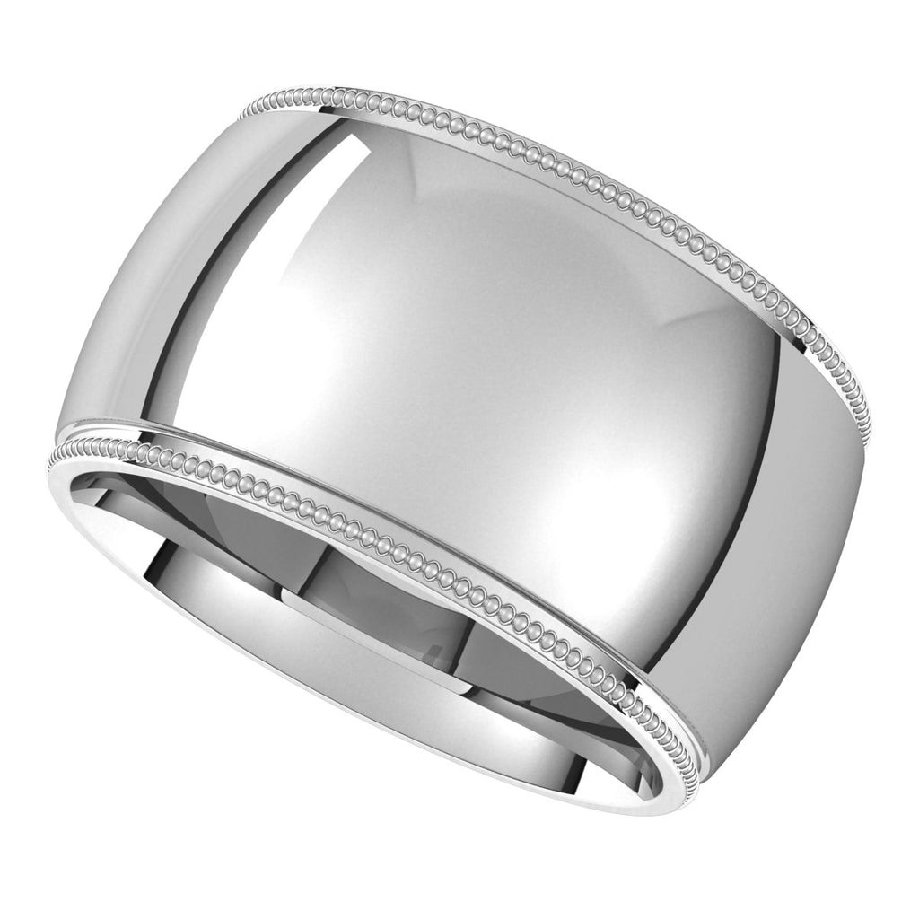 Milgrain Comfort-Fit Half Round Band
