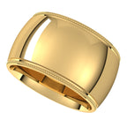 Milgrain Comfort-Fit Half Round Band
