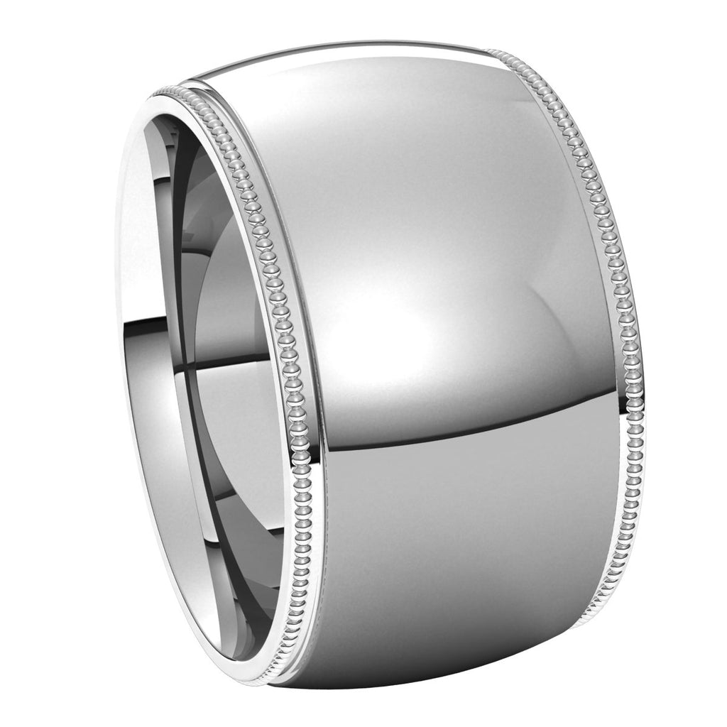 Milgrain Comfort-Fit Half Round Band