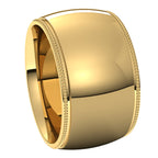 Milgrain Comfort-Fit Half Round Band