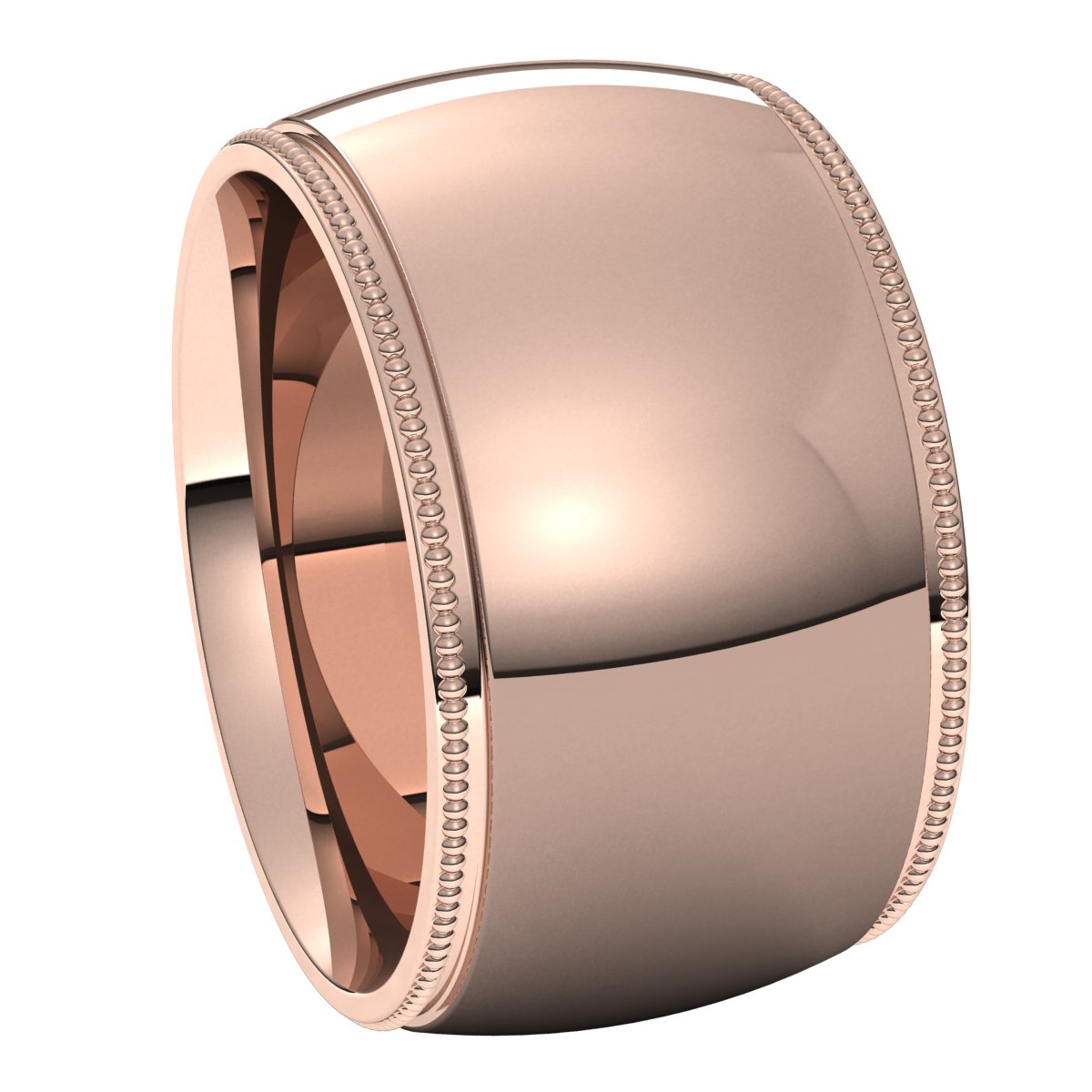 Milgrain Comfort-Fit Half Round Band