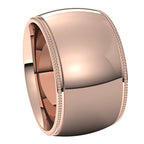 Milgrain Comfort-Fit Half Round Band