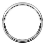 Milgrain Comfort-Fit Half Round Band