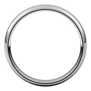 Milgrain Comfort-Fit Half Round Band