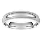 Milgrain Comfort-Fit Half Round Band