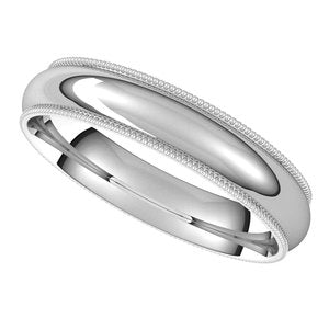 Milgrain Comfort-Fit Half Round Band