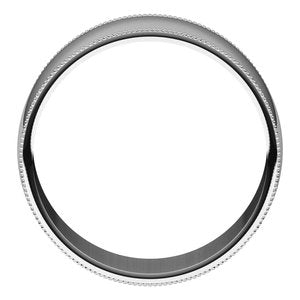 Lightweight Milgrain Half Round Band