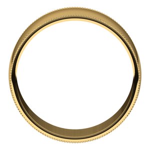 Lightweight Milgrain Half Round Band