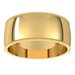 Lightweight Milgrain Half Round Band