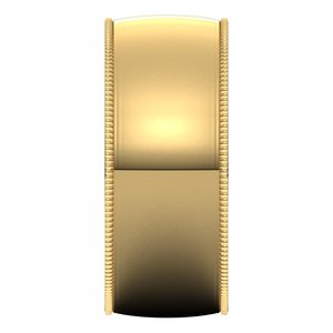 Lightweight Milgrain Half Round Band