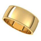 Lightweight Milgrain Half Round Band
