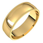 Lightweight Milgrain Comfort-Fit Half Round Band