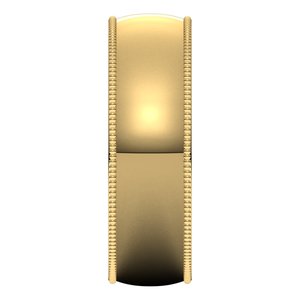Lightweight Milgrain Comfort-Fit Half Round Band