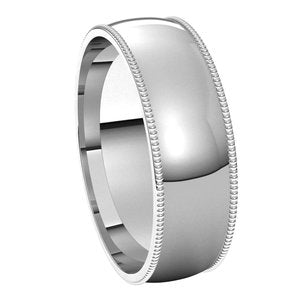 Milgrain Comfort-Fit Half Round Band