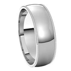 Milgrain Comfort-Fit Half Round Band