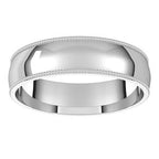 Milgrain Comfort-Fit Half Round Band