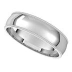 Milgrain Comfort-Fit Half Round Band