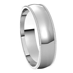 Milgrain Comfort-Fit Half Round Band