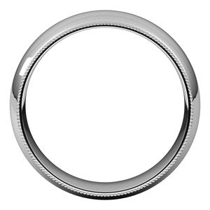 Lightweight Milgrain Comfort-Fit Half Round Band