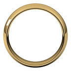 Milgrain Comfort-Fit Half Round Band