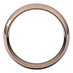 Milgrain Comfort-Fit Half Round Band
