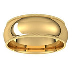 Milgrain Comfort-Fit Half Round Band