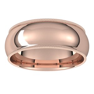Milgrain Comfort-Fit Half Round Band