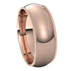 Milgrain Comfort-Fit Half Round Band