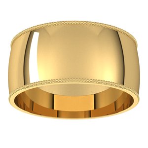 Milgrain Comfort-Fit Half Round Band