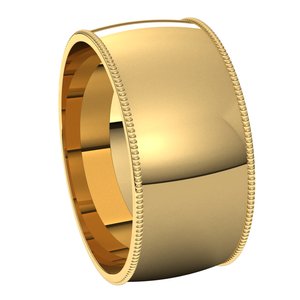 Milgrain Comfort-Fit Half Round Band