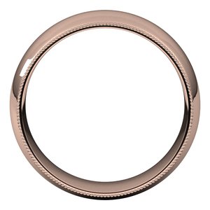 Milgrain Comfort-Fit Half Round Band