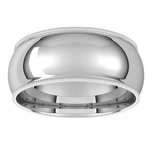 Milgrain Comfort-Fit Half Round Band