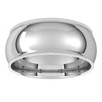 Milgrain Comfort-Fit Half Round Band