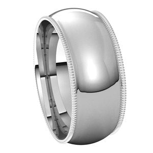 Milgrain Comfort-Fit Half Round Band