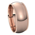 Milgrain Comfort-Fit Half Round Band