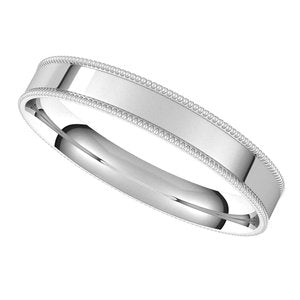 Milgrain Comfort-Fit Flat Band