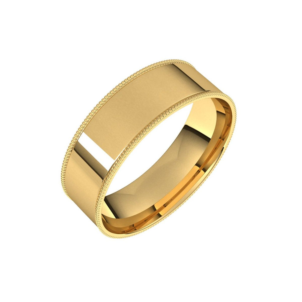 Milgrain Comfort-Fit Flat Band