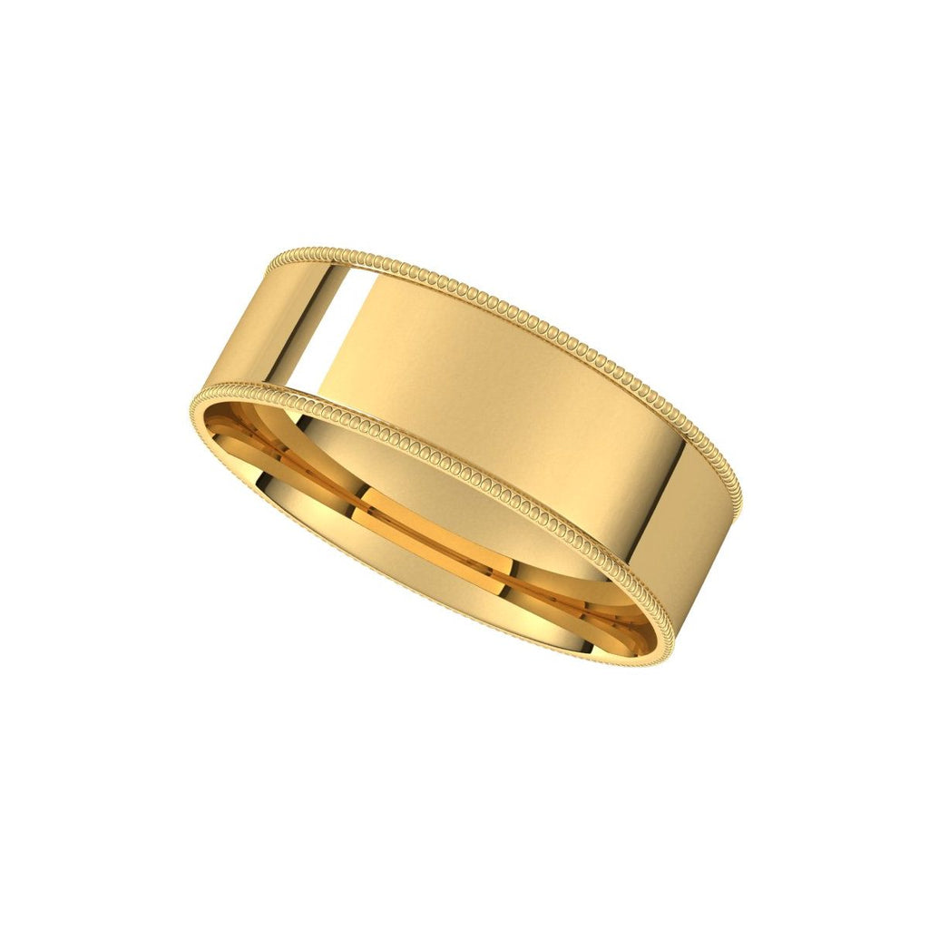 Milgrain Comfort-Fit Flat Band