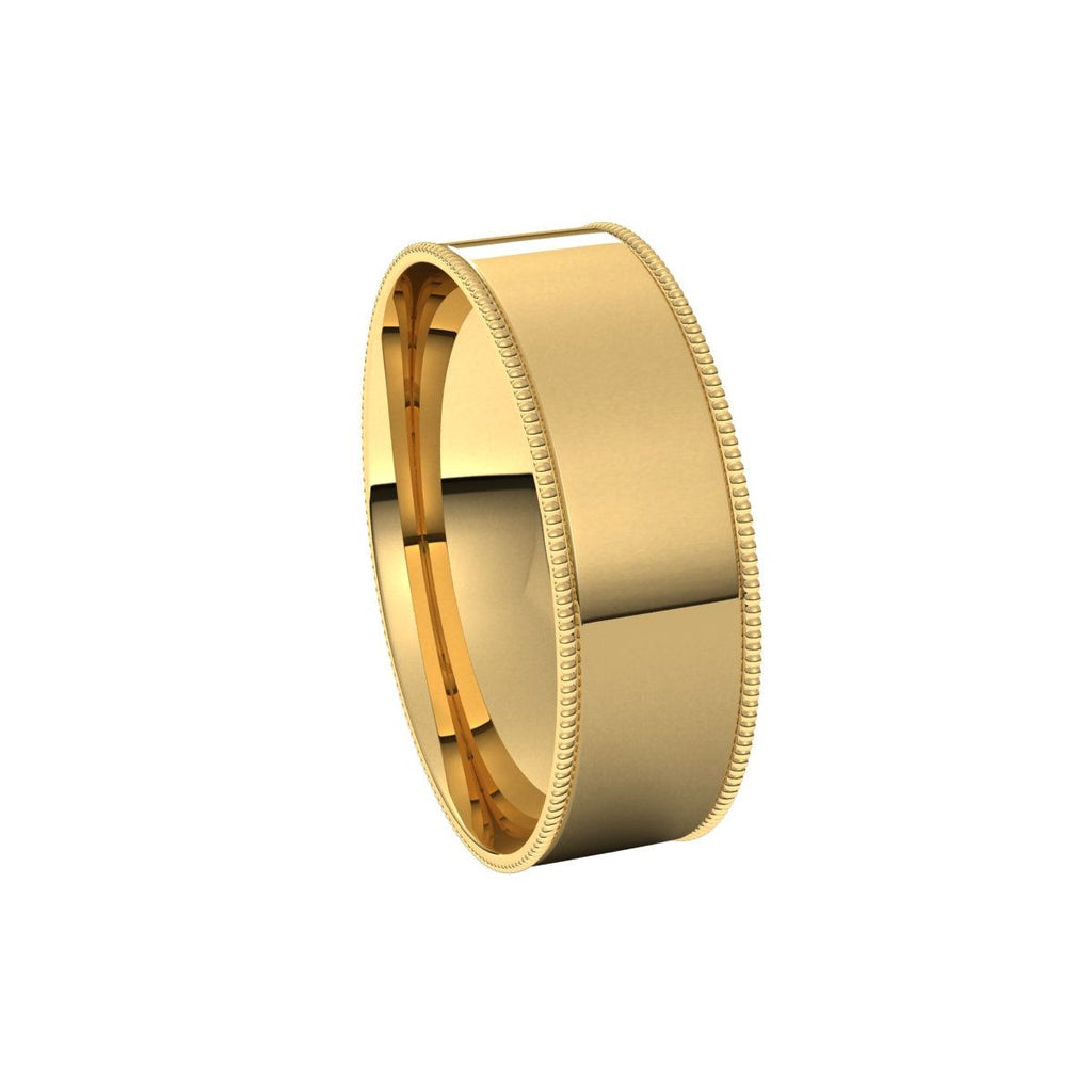 Milgrain Comfort-Fit Flat Band