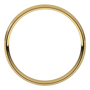 Lightweight Milgrain Comfort-Fit Half Round Band