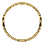 Lightweight Milgrain Comfort-Fit Half Round Band