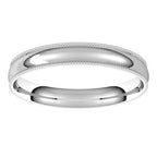 Lightweight Milgrain Comfort-Fit Half Round Band
