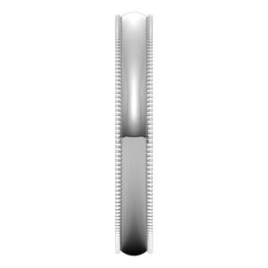 Lightweight Milgrain Comfort-Fit Half Round Band